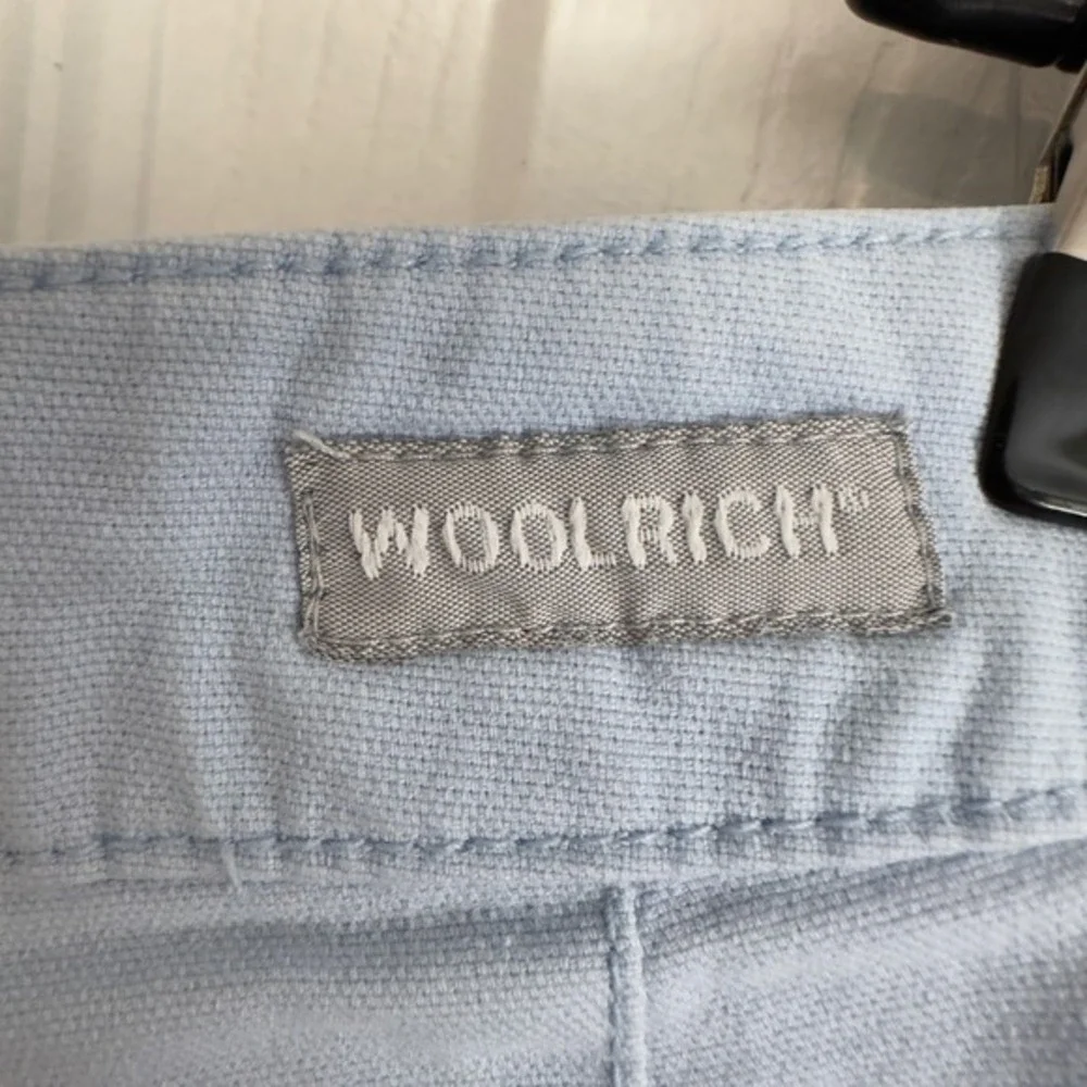 Woolrich Womens Chambray Utility Shorts Light Blue Size‎ 10 Cotton Stretch 3509